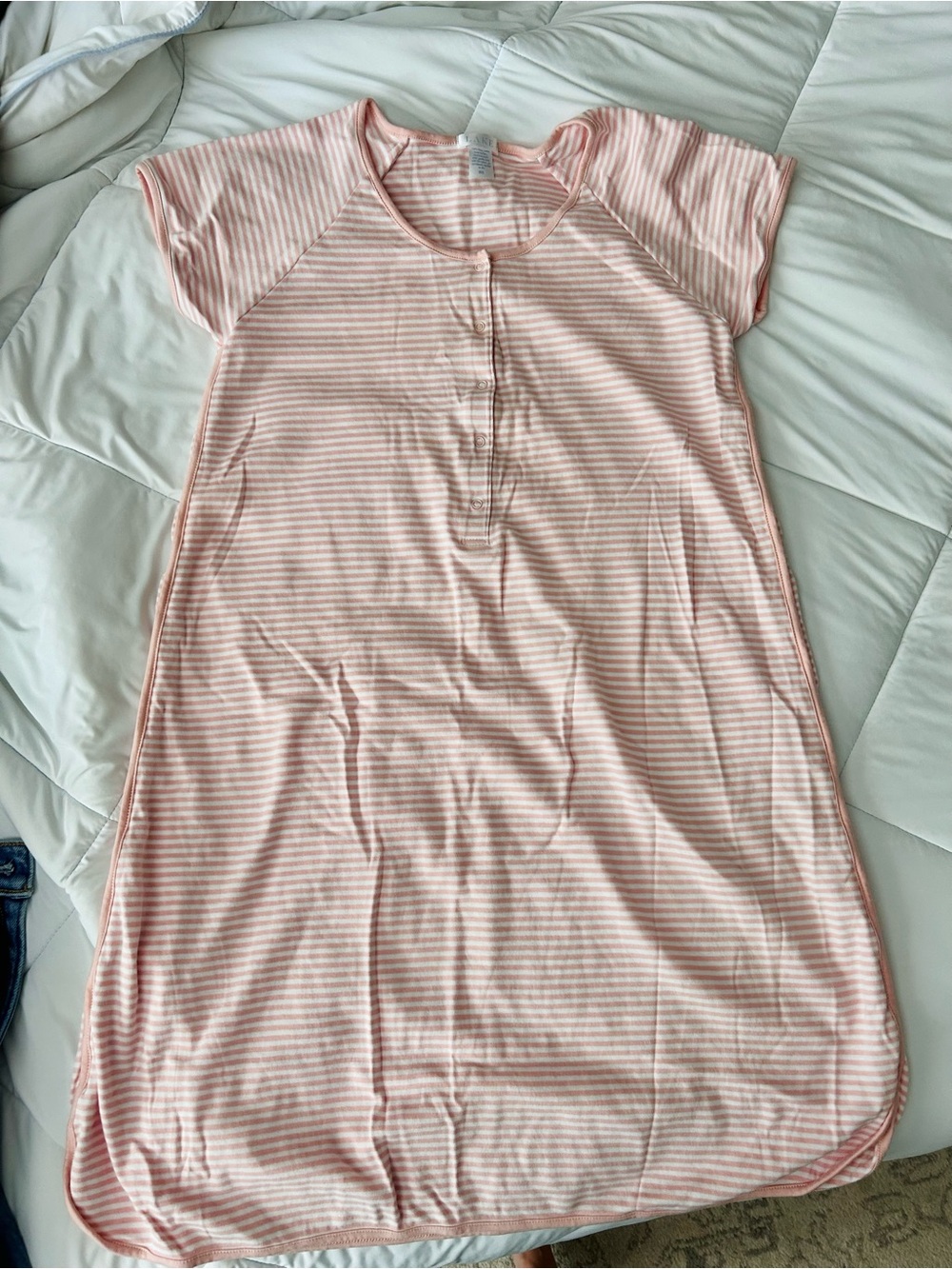 LAKE pajamas Maternity Nightgown XXS English Rose Stripe - Picture 4 of 5